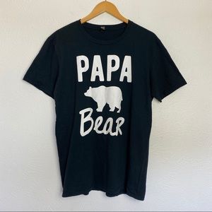 Papa Bear Lightweight Cotton Graphic Dad Tee